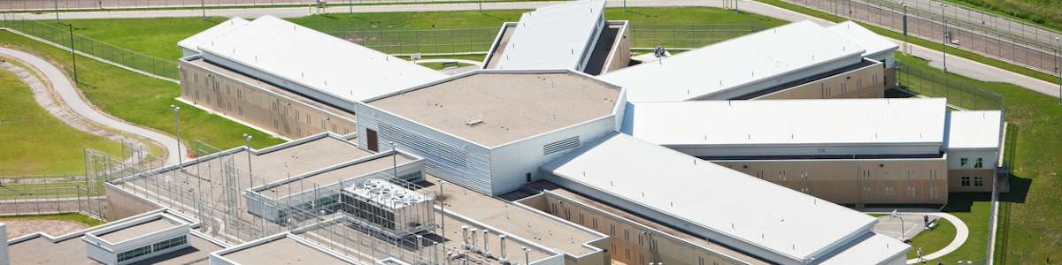 Aerial photo of a correctional facility